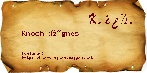 Knoch Ágnes névjegykártya