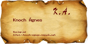 Knoch Ágnes névjegykártya